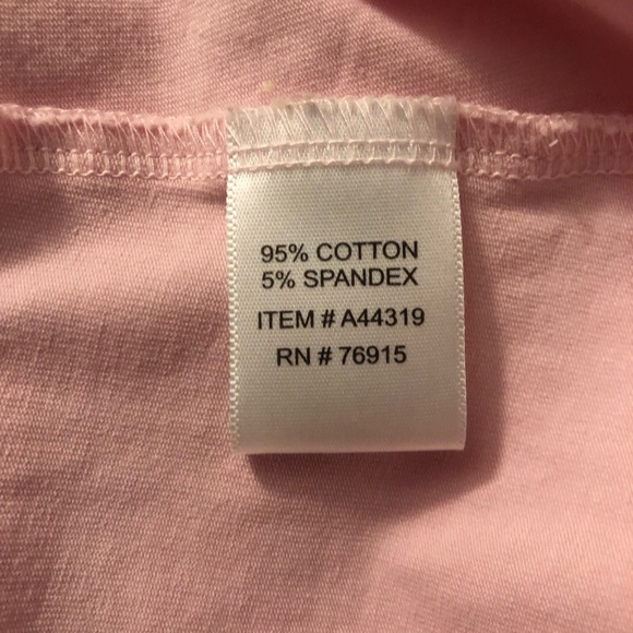 EUC Appleseed’s Light Pink Quarter Sleeve Solid Ruffle V-Neck Tee - Picture 5 of 6